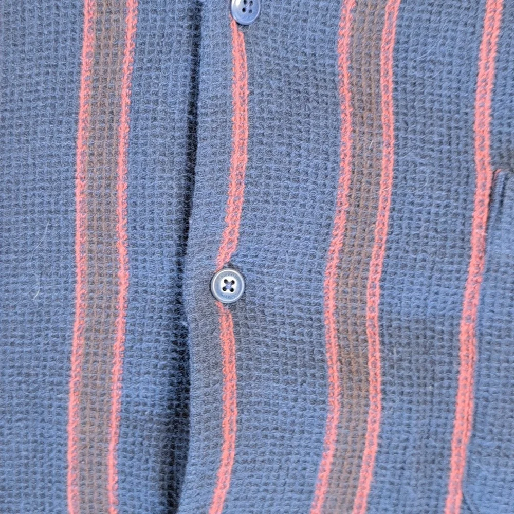 Brixton Relaxed Fit Bunker Short Sleeve Button Up Shirt XXL Waffle Knit Like New - Picture 4 of 5